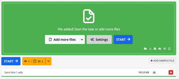 Convertir un fichier WFP en MP4 gratuit avec online-convert.com