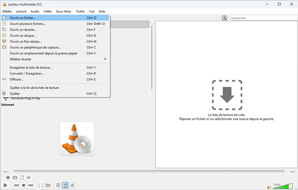 Ajouter une vidéo à couper dans VLC