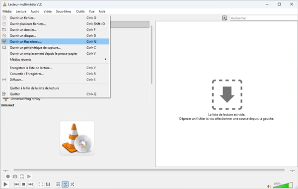 Ouvrir un flux réseau