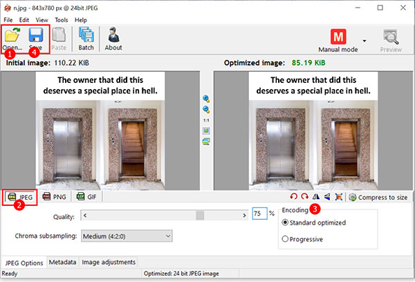 Convertir un GIF en JPG sur Windows avec RIOT