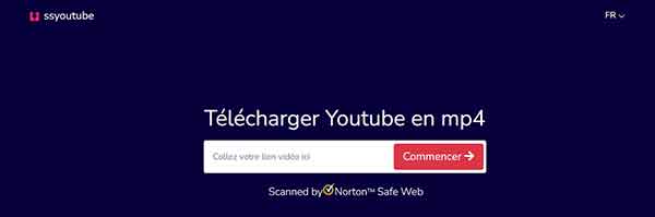 Télécharger une vidéo YouTube en MP4 sur le site ssyoutube.com