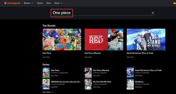 Télécharger One Piece sur Crunchyroll