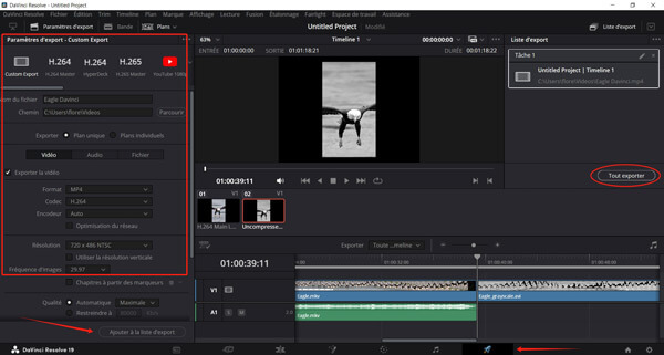 Cliquer sur le bouton Tout exporter