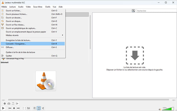 VLC - Ouvrir un fichier