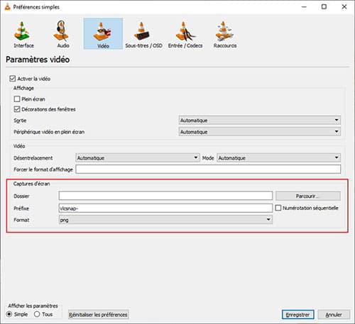 Exporter la vidéo après la découpe de la vidéo avec VLC